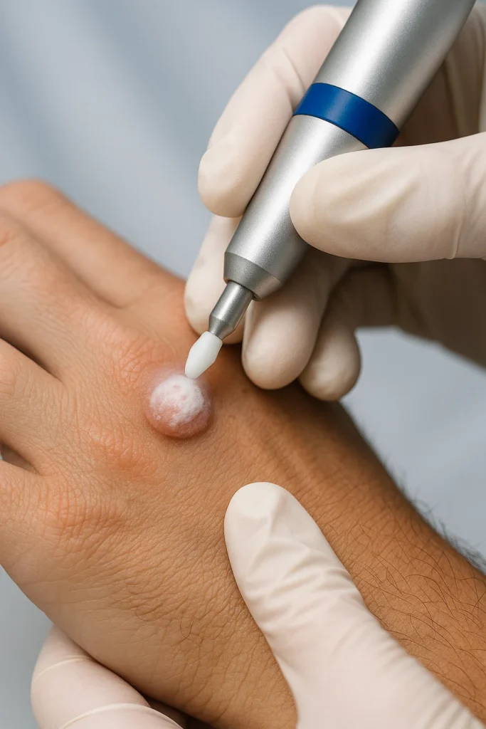 example of wart removal Reading using cryopen