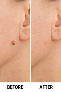 Skin tags removal Reading before and after