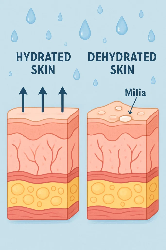 The importance of hydration and milia production Reading