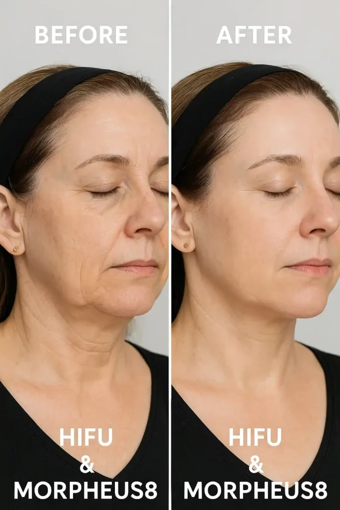 HIFU & Morpheus8 treatment results Reading - book in today!