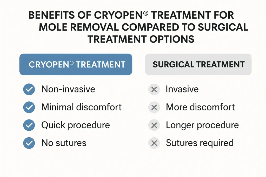 Benefits of facial mole removal Reading - call our team today to book a consultation