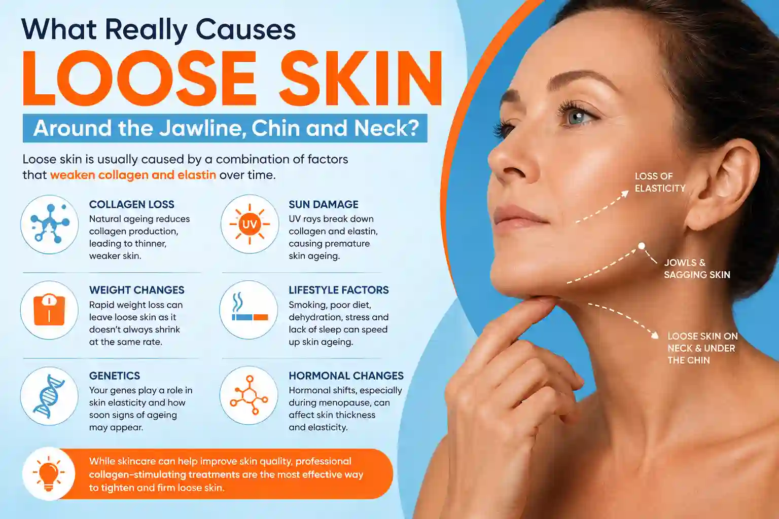 What Really Causes Loose Skin Around the Jawline, Chin and Neck Reading?